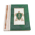 Natural fiber journal, 'Tortoise Thoughts in Green' - Green Natural Fiber Turtle-Motif Journal thumbail