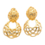 Gold-plated dangle earrings, 'Scale Back in Gold' - Hand Crafted Gold-Plated Dangle Earrings
