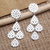 Sterling silver dangle earrings, 'Christmas Pears' - Handcrafted Sterling Silver Dangle Earrings (image 2) thumbail