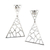 Sterling silver dangle earrings, 'Broken Window' - Sterling Silver Triangular Dangle Earrings thumbail