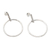 Sterling silver dangle earrings, 'Throw for a Loop' - Round Sterling Silver Dangle Earrings from Bali