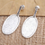 Sterling silver dangle earrings, 'Black Sands' - Oval Sterling Silver Dangle Earrings from Bali
