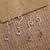 Gemstone dangle earrings, 'Blushing Beauty' - Hand Made Garnet or Amethyst Dangle Earrings