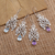 Gemstone dangle earrings, 'Life of the Party' - Hand Crafted Blue Topaz or Amethyst Dangle Earrings