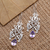 Gemstone dangle earrings, 'Life of the Party' - Hand Crafted Blue Topaz or Amethyst Dangle Earrings