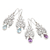 Gemstone dangle earrings, 'Life of the Party' - Hand Crafted Blue Topaz or Amethyst Dangle Earrings