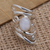 Rainbow moonstone cocktail ring, 'Sunshine Summer in White' - Sterling Silver and Rainbow Moonstone Cocktail Ring (image 2c) thumbail