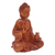 Wood sculpture, 'Holy Pitcher' - Hand Made Suar Wood Buddha Sculpture