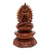 Wood sculpture, 'King Buddha' - Hand Crafted Suar Wood Buddha Sculpture (image 2a) thumbail