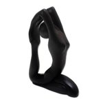 Wood statuette, 'Pigeon Pose' - Suar Wood Figurative Statuette