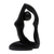 Wood statuette, 'Pigeon Pose' - Suar Wood Figurative Statuette (image 2c) thumbail