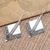 Garnet dangle earrings, 'Floating Kite in Red' - Sterling Silver and Garnet Dangle Earrings