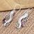 Granat-Ohrhänger - Handgefertigte Ohrhänger aus Sterlingsilber und Granat