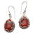 Carnelian dangle earrings, 'Sweet Drops' - Sterling Silver and Carnelian Dangle Earrings