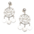 Aretes colgantes de perlas cultivadas - Pendientes colgantes atrapasueños de plata de ley