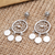 Cultured pearl dangle earrings, 'Dream Charmer in White' - Sterling Silver Dreamcatcher Dangle Earrings