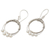 Cultured pearl dangle earrings, 'Eyes of God in White' - Handmade Sterling Silver and and Cultured Pearl Earrings