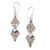 Blue topaz dangle earrings, 'Double Kite in Blue' - Sterling Silver and Blue Topaz Dangle Earrings