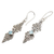 Blue topaz dangle earrings, 'Double Kite in Blue' - Sterling Silver and Blue Topaz Dangle Earrings