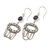 Amethyst dangle earrings, 'Buyan Lake in Purple' - Hand Made Sterling Silver and Amethyst Dangle Earrings