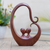 Wood statuette, 'Honeymoon Story' - Handcrafted Suar Wood Romantic Sculpture (image 2) thumbail