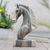 Hibiscus wood statuette, 'Horse Guard' - Handmade Hibiscus Wood Horse Head Statuette (image 2) thumbail