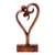 Wood statuette, 'Love Dancing' - Artisan Crafted Suar Wood Sculpture thumbail