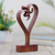 Wood statuette, 'Love Dancing' - Artisan Crafted Suar Wood Sculpture (image 2c) thumbail