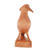 Wood statuette, 'Baby Dove' - Hand Made Suar Wood Bird Sculpture (image 2d) thumbail