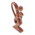 Wood statuette, 'Downpour' - Hand Made Suar Wood Figure Sculpture (image 2d) thumbail