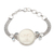 Blue topaz pendant bracelet, 'Full Moon Beauty' - Blue Topaz and Sterling Silver Moon-Themed Bracelet thumbail