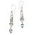 Blue topaz dangle earrings, 'Blue Lantern' - Handmade Sterling Silver and Blue Topaz Dangle Earrings thumbail