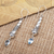 Blue topaz dangle earrings, 'Blue Lantern' - Handmade Sterling Silver and Blue Topaz Dangle Earrings (image 2b) thumbail