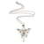 Multi-gemstone pendant necklace, 'Butterfly Park' - Cultured Pearl and Citrine Butterfly Pendant Necklace thumbail
