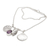 Amethyst pendant necklace, 'Ocean Trip' - Amethyst and Sterling Silver Shell-Motif Pendant Necklace (image 2c) thumbail