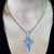 Blue topaz pendant necklace, 'Magic Cross' - Blue Topaz Cross-Motif Pendant Necklace (image 2c) thumbail