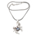 Garnet and cultured Mabe pearl pendant necklace, 'Blue Crab' - Cultured Mabe Pearl and Garnet Pendant Necklace