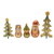 Wood decorative accents, 'Santa and Friends' (set of 5) - Distressed-Finish Decorative Christmas Accents (Set of 5) (image 2a) thumbail