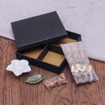 Ceramic incense set, 'Balinese Frangipani' - Jasmine and Sandalwood Ceramic Incense Set