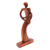 Wood statuette, 'Hug Me' - Hand Made Figurative Suar Wood Statuette (image 2b) thumbail