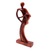 Wood statuette, 'Hug Me' - Hand Made Figurative Suar Wood Statuette (image 2c) thumbail