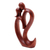 Wood statuette, 'We Kiss Forever' - Hand Carved Romantic Suar Wood Statuette (image 2c) thumbail