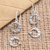 Sterling silver dangle earrings, 'Shimmering Crescents' - Sterling Silver Crescent Moon Dangle Earrings (image 2) thumbail