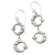 Sterling silver dangle earrings, 'Shimmering Crescents' - Sterling Silver Crescent Moon Dangle Earrings thumbail