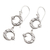 Sterling silver dangle earrings, 'Shimmering Crescents' - Sterling Silver Crescent Moon Dangle Earrings (image 2b) thumbail