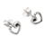 Sterling silver stud earrings, 'Small Heart' - Sterling Silver Heart-Motif Stud Earrings (image 2c) thumbail