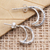 Sterling silver drop earrings, 'Cashew Leaves' - Sterling Silver Leaf-Motif Drop Earrings (image 2c) thumbail