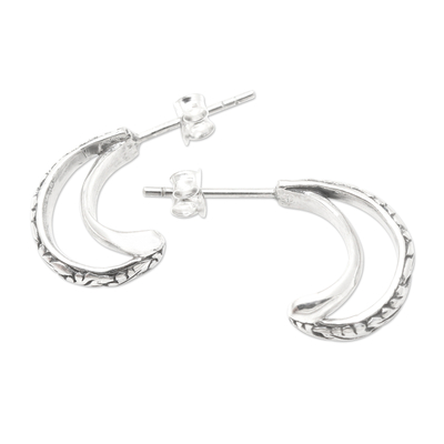 Sterling silver drop earrings, 'Cashew Leaves' - Sterling Silver Leaf-Motif Drop Earrings