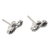Sterling silver stud earrings, 'Infinity of Love' - Balinese Sterling Silver Infinity Stud Earrings (image 2c) thumbail