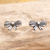 Sterling silver stud earrings, 'Little Bow' - Sterling Silver Bow-Motif Stud Earrings (image 2) thumbail